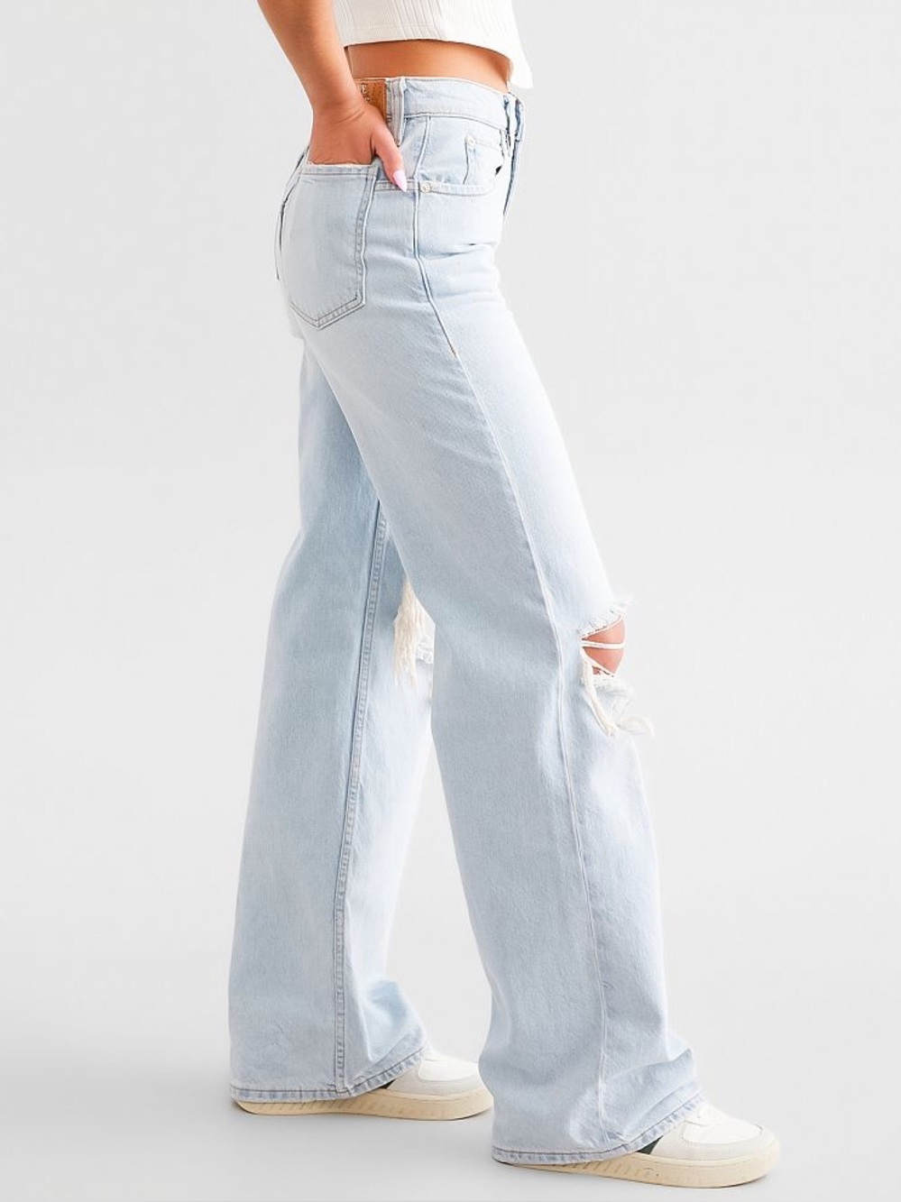 Free People We The Free Tinsley Baggy High Rise Straight Jean Sz.26 - Picture 3 of 9